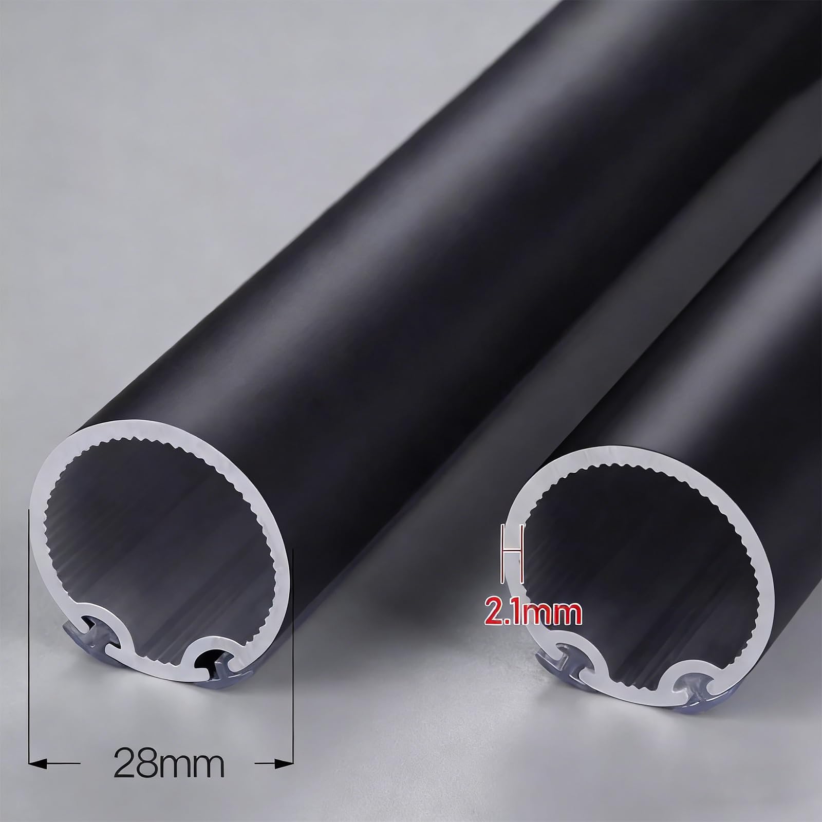 Montowany na ścianie podwójny karnisz, 28 mm, stop aluminium ze szklanymi końcówkami, mocne nośne, ciche pierścienie, idealny do zasłon warstwowych w salonie i sypialni, wykończenie stożkowe 280 cm)