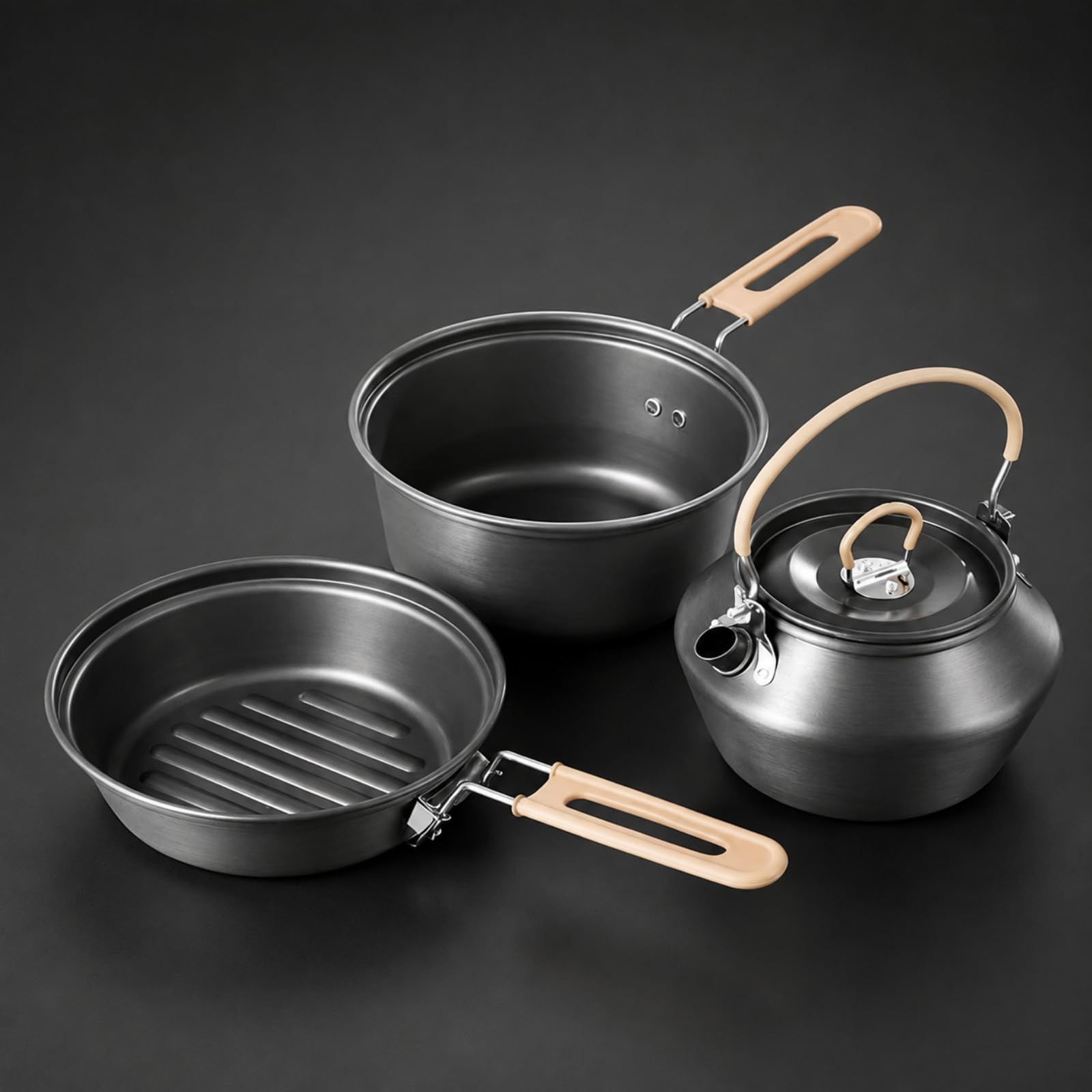 3 Pièces Cocotte Camping Pliable