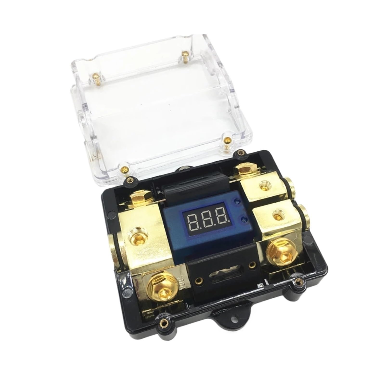 Fuse box stereo distribution block 1 way in 2 way out LED car audio