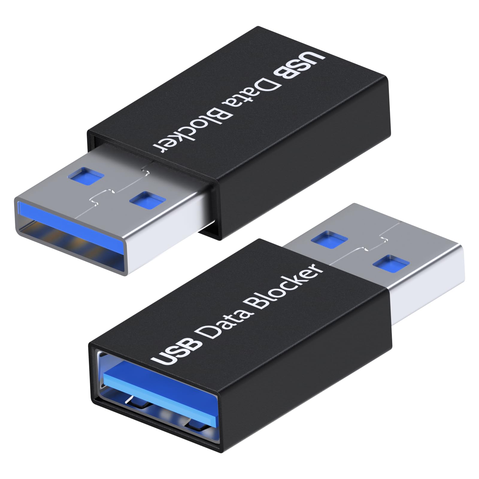 Sponsored Ad – USB Data Blocker 2-Pack USB-A to A Charge-Only Adapter – Protect Against Juice Jacking, Safe Charging, Data Blocking Defender, Refuse Hacking – Black