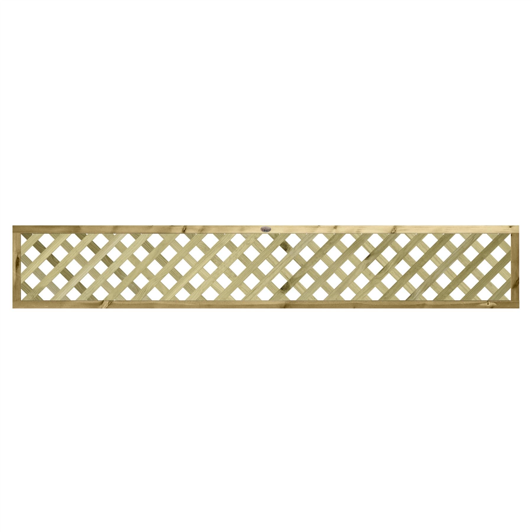 Urban Diamond, 6ft x 1ft Fence Panel Wooden Trellis Topper | Heavy-Duty Wall Lattice for Decorative Privacy Fencing, Outdoor Garden Divider, Pergola, & Arch (5 Pack)