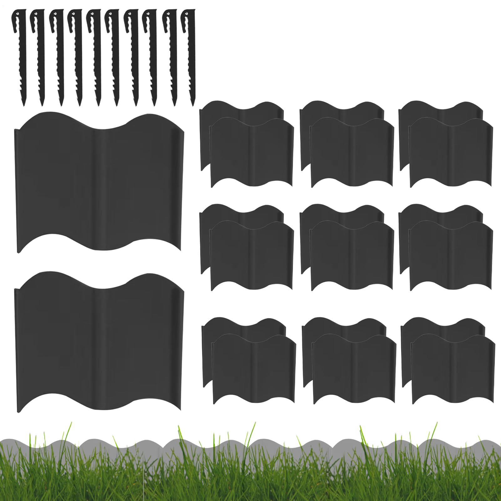 Bordure de jardin flexible en panneau amovible pour pelouse et cour