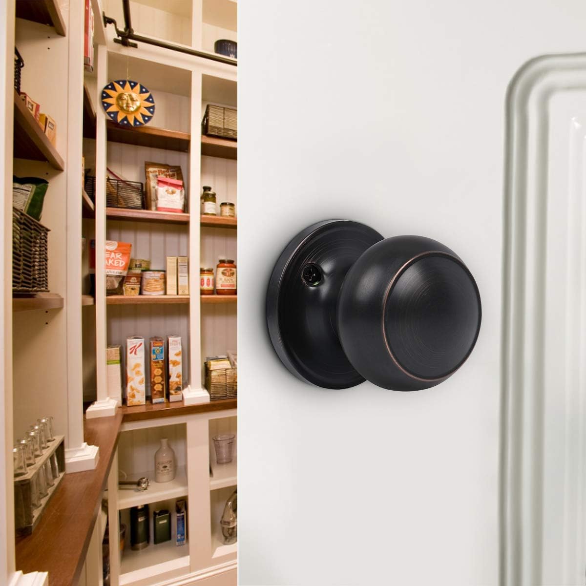 Onе-Dау Sаlе: Uр tо 40% оƒƒ KNOBWELL 10 Pack Oil Rubbed Bronze Dummy Door Knob Single Side Closet Door Knob Set, Interior Door Knobs, Easy Installation