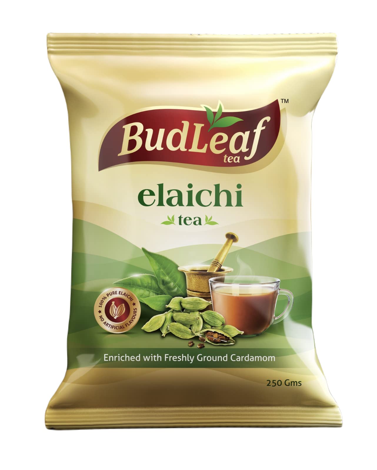 Elaichi Tea| 100% Natural Ground Cardamom blended Tea|Flavor and Aromatic blend perfect for Bold and Refreshing Brew|No added essence-(Pack Of 2, 250 gm each)