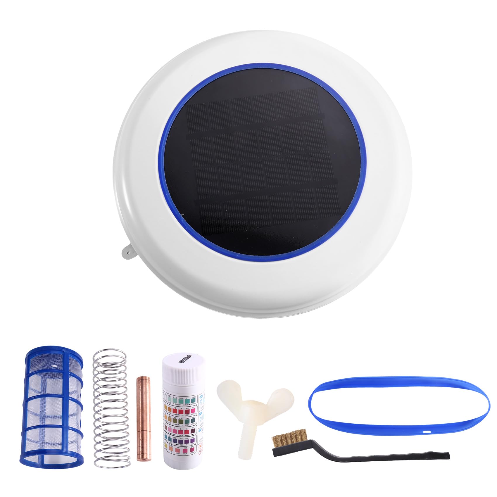Aundhegrtt Solar Pool Ionizer Copper Silver Ion Swimming Pool Purifier Water Purifier Kills-Algae Pool Ionizer for Swimming