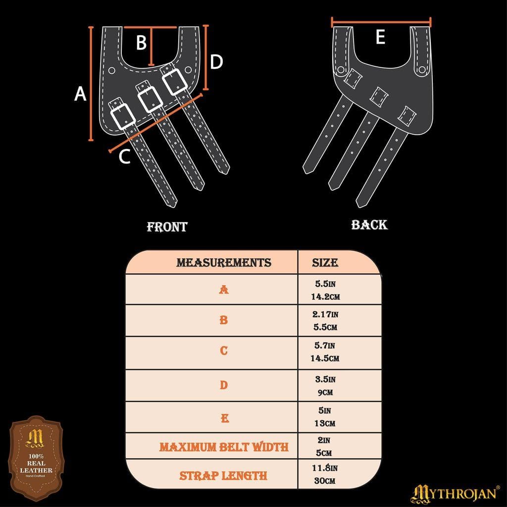 Mythrojan Medieval Sword Frog Adventurer with Leather Holder for Universal Rapier, Broadsword, Cutlass - Image 2