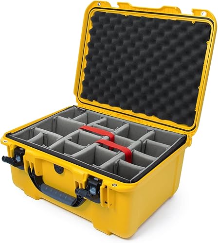 Nanuk 933 - Estuche rígido impermeable con separadores acolchados - amarillo