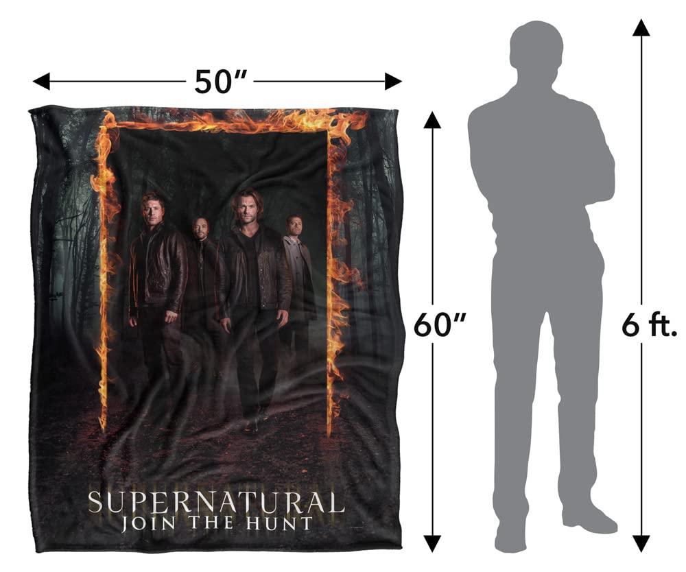 スーパーナチュラル　ブランケット Amazon.com: Supernatural Fire Frame Officially Licensed Silky
