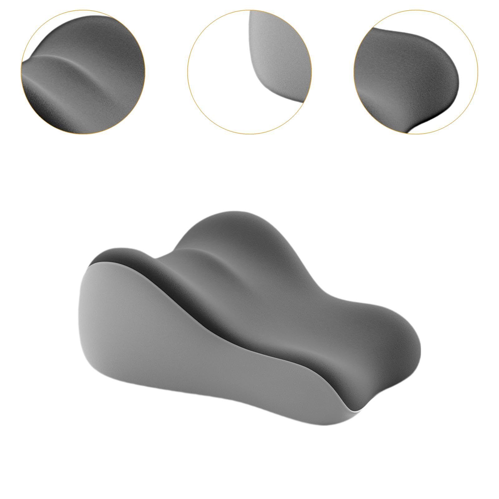 Almohada Ergonómica de Lectura para Cama, Diseñada para La Comodidad de Las Piernas, Gris, Individual