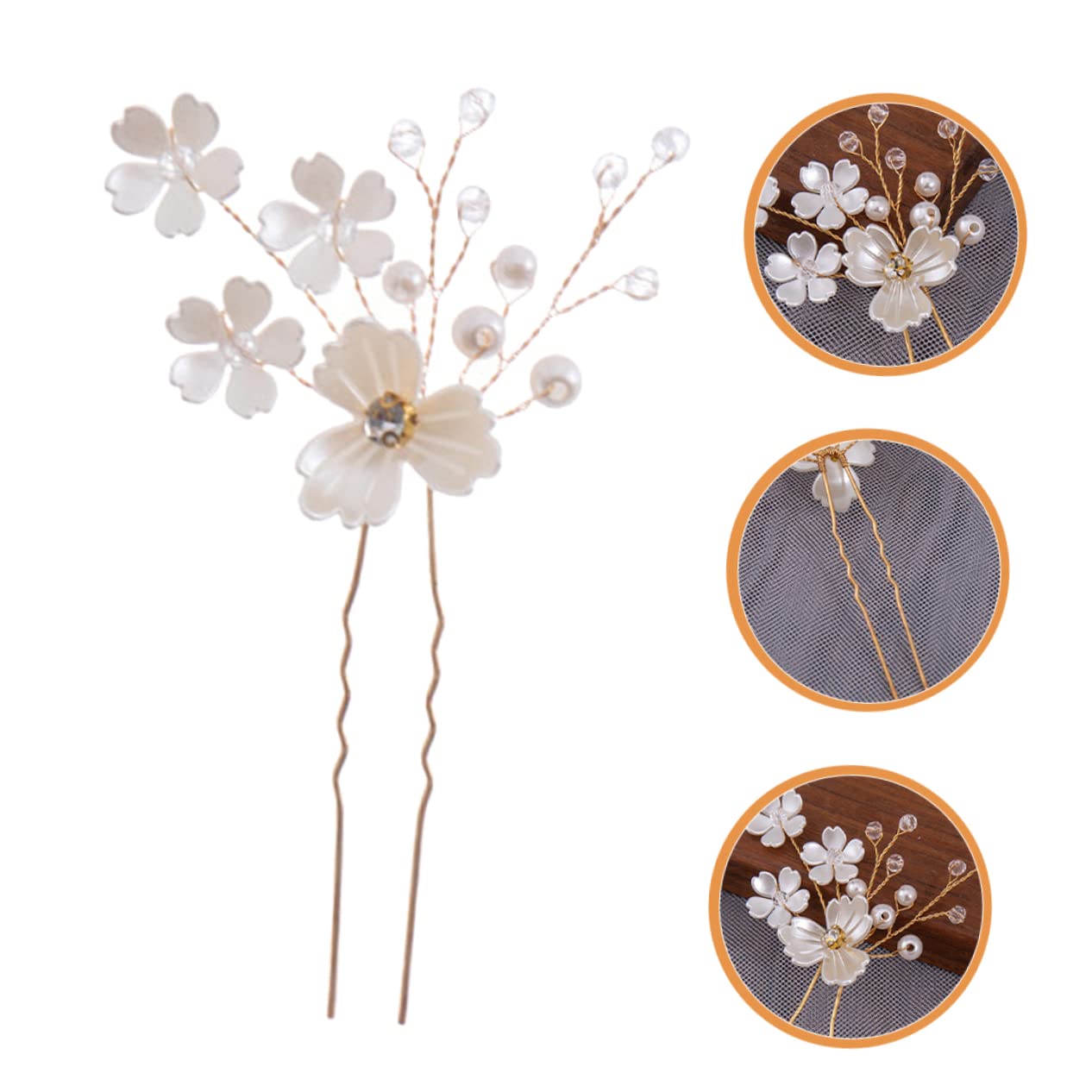 MAGICLULU 5 Stücke Elegante Braut Haar Stick Haarnadel Für Hochzeit Haar Zubehör Für Frauen Haar Dutt Stick