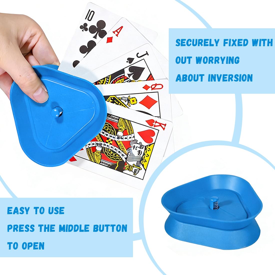 4 Piezas Soporte para Naipes, Sujeta Cartas, Naipes Y Naipes En Forma Triángulo, para Juegos de Cartas de pie en Forma de triángulo, Compatible con Diferentes tamaños de Cartas