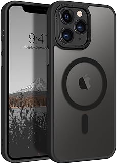 BENTOBEN iPhone 11 Pro Max Phone Case, iPhone 11 Pro Max Case[Compatible with MagSafe] Translucent Matte Slim Shockproof Women Men Girl Protective Case Cover for iPhone 11 Pro Max 6.5",Black