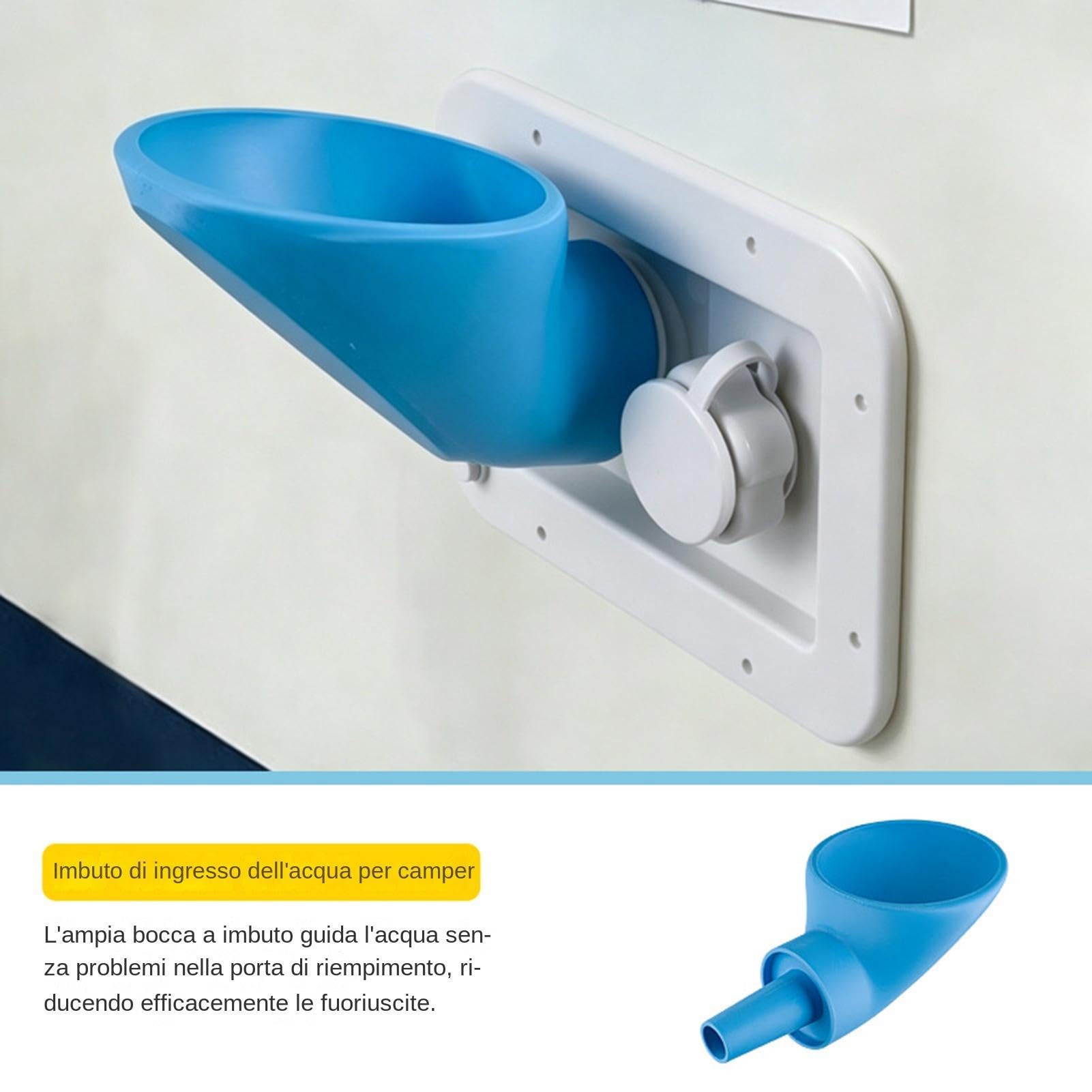 Imbuto Per Carico Acqua Camper, Imbuto Di Ingresso 'acqua Pers Auto Bocca Largo Anti-goccia, Riempitrice Garaffa Viaggi, Per Rifornimento Acquas Campers Terrazzo Giardino Yacht
