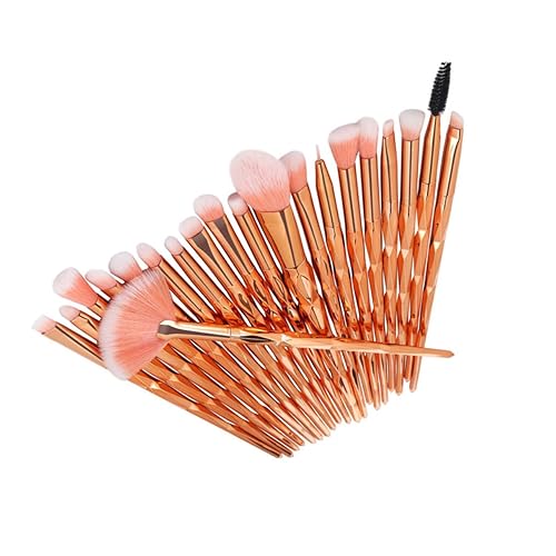 Mikinona 20pcs Set Makeupset Brochas De Maquillaje Make up Blush Brush Eyeshadow Brush Blending Brush Foundation Brush Diamond Kits Makeup Brush
