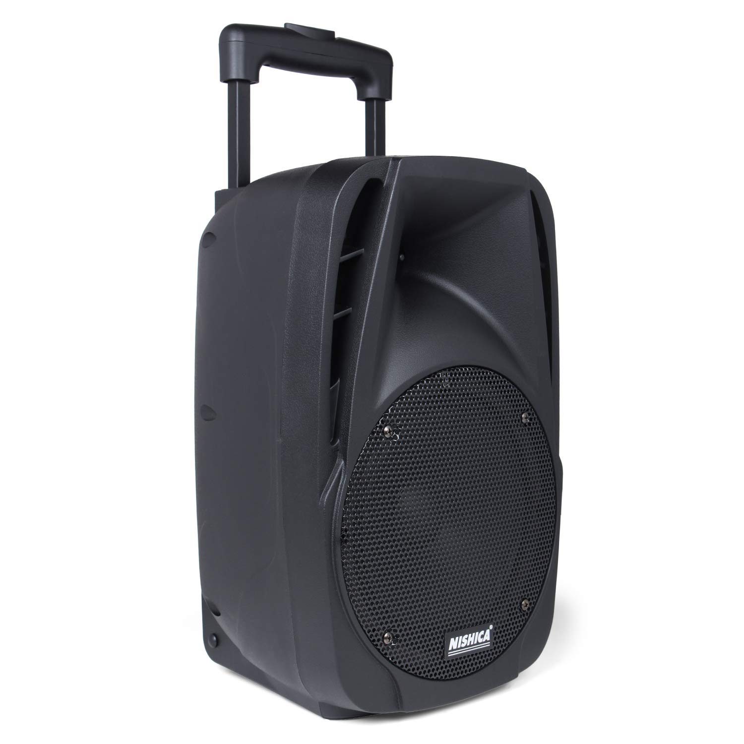 NS-BT007 NISHICA (8 Inch Speaker Size) Powerful Portable Inbuilt Trolley Bluetooth Rechargeable Party Speaker with with FM/USB/TF/Display/Handle/Wireless Mic/Remote 4