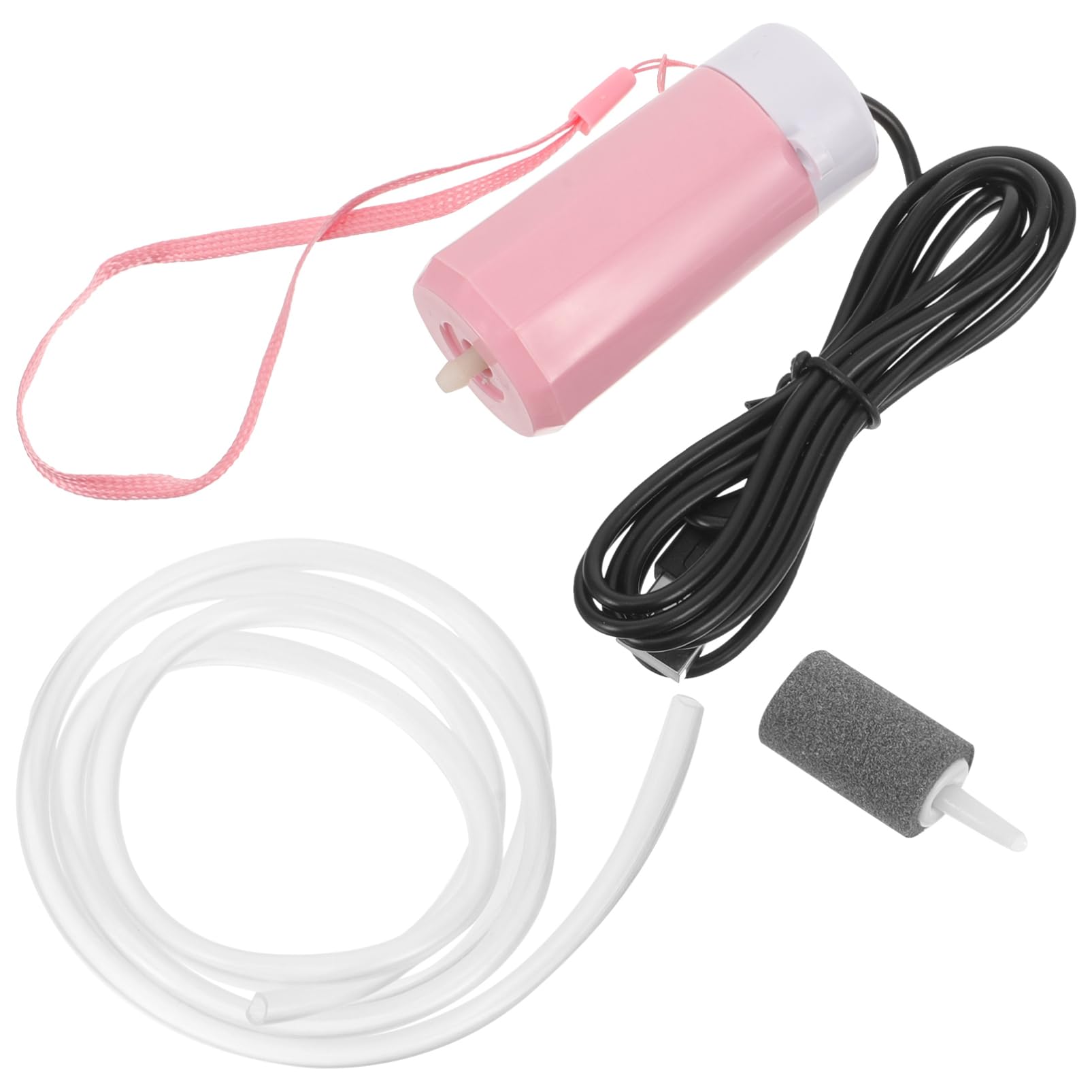 YARNOW Bomba De Oxigeno USB Bomba De Agua De Acuario Tanque De Peces De Tubo De Aire Bomba De Aire para Pecera del Tanque De Peces Inflables Colchón Inflable Abs Rosa