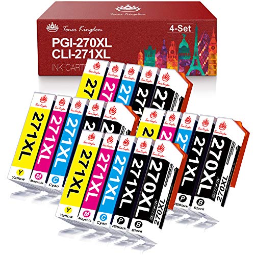 Toner Kingdom Compatible Ink Cartridge Replacement for Canon 270XL 271XL CLI271 PGI270 PGI270XL 271C C271 CLI271XL Pimax TS6020 MG6821 MG5720 MG6820 TS5020 MG5722 MG5721 MG6822 Printer (20 Pack)