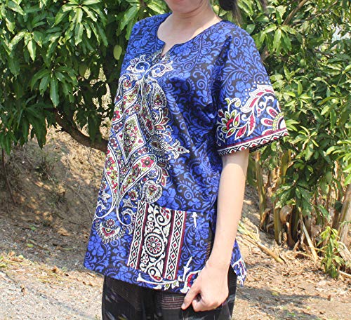 RaanPahMuang Dashiki Shirt Radiant Colors Casual Paisley Intricate Aum Print3