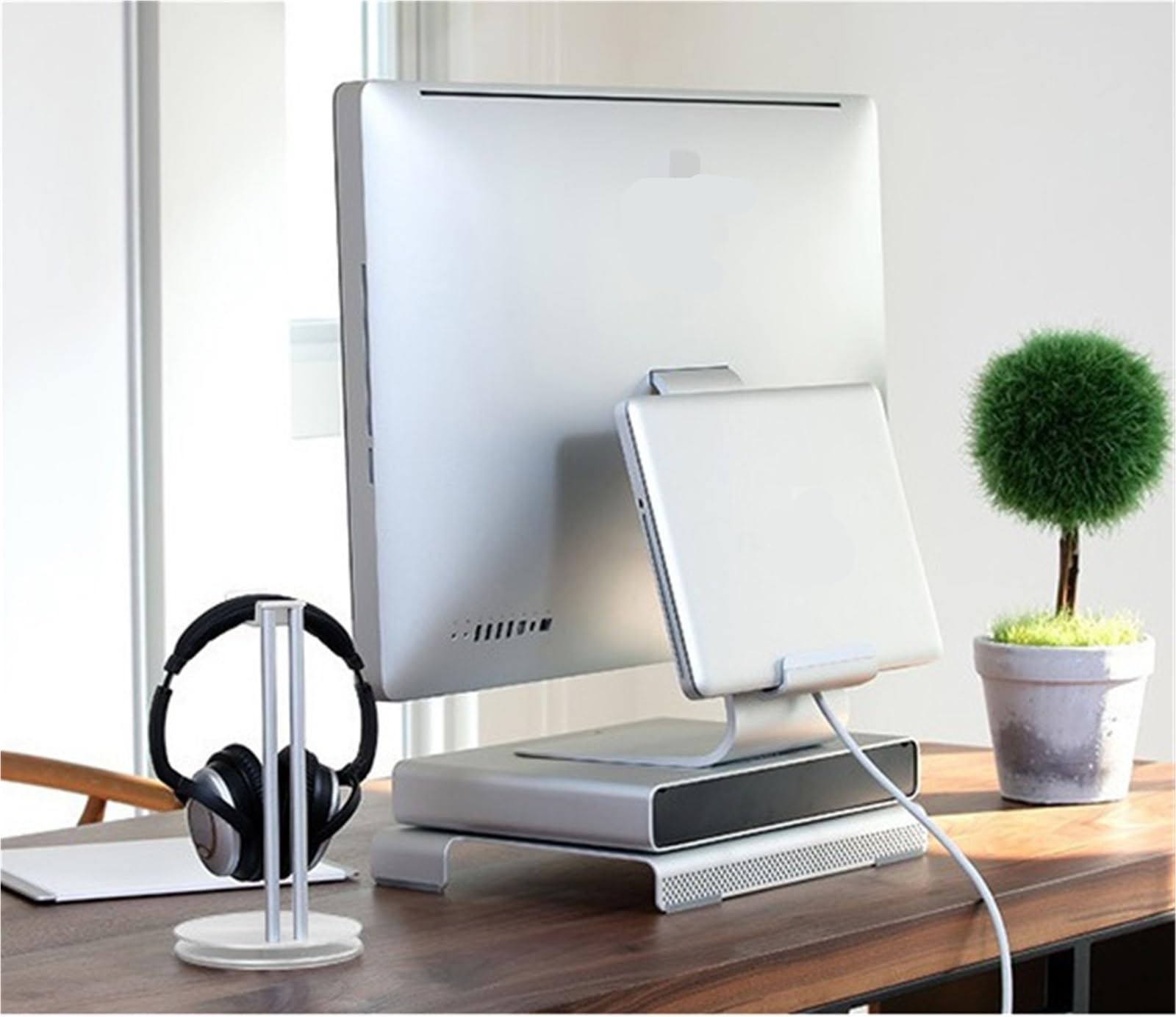 Support pour Casque Audio, Support De Casque en Aluminium, Simple, Antidérapant Accessoires Bureau