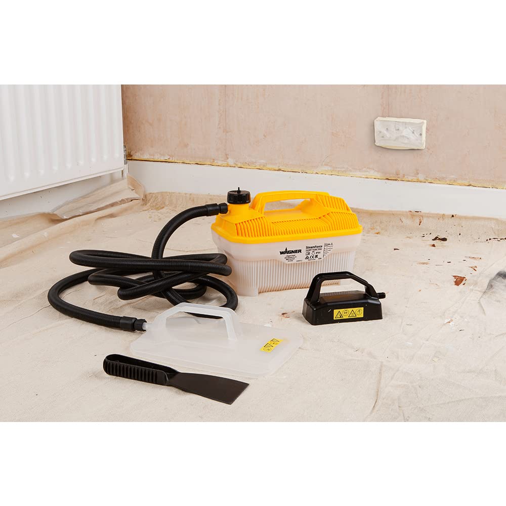 WAGNER unità staccaparati a vapore SteamForce Plus, contenitore 4 l, tempo di vapore max. 70 min, tubo flessibile 3,7 m, piastra e spatola per vapore aggiuntiva, 2.000 W, 230 V