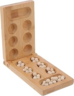 Balacoo Mancala Board Game Set with Folding Wood Board Families Puzzle African Chess Strategic Game for Kids Adult Gift