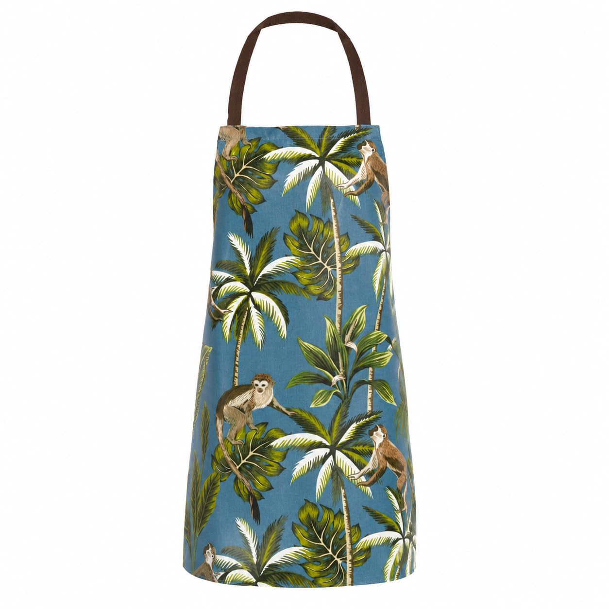Jolee Tablecloths Teal Monkeys Jolee... Fabrics Wipe Clean Pvc Coated Aprons - 100% Cotton Oilcloth - One Size - Easy To Clean And Splash Proof Apron (, Adult (75Cm Length))