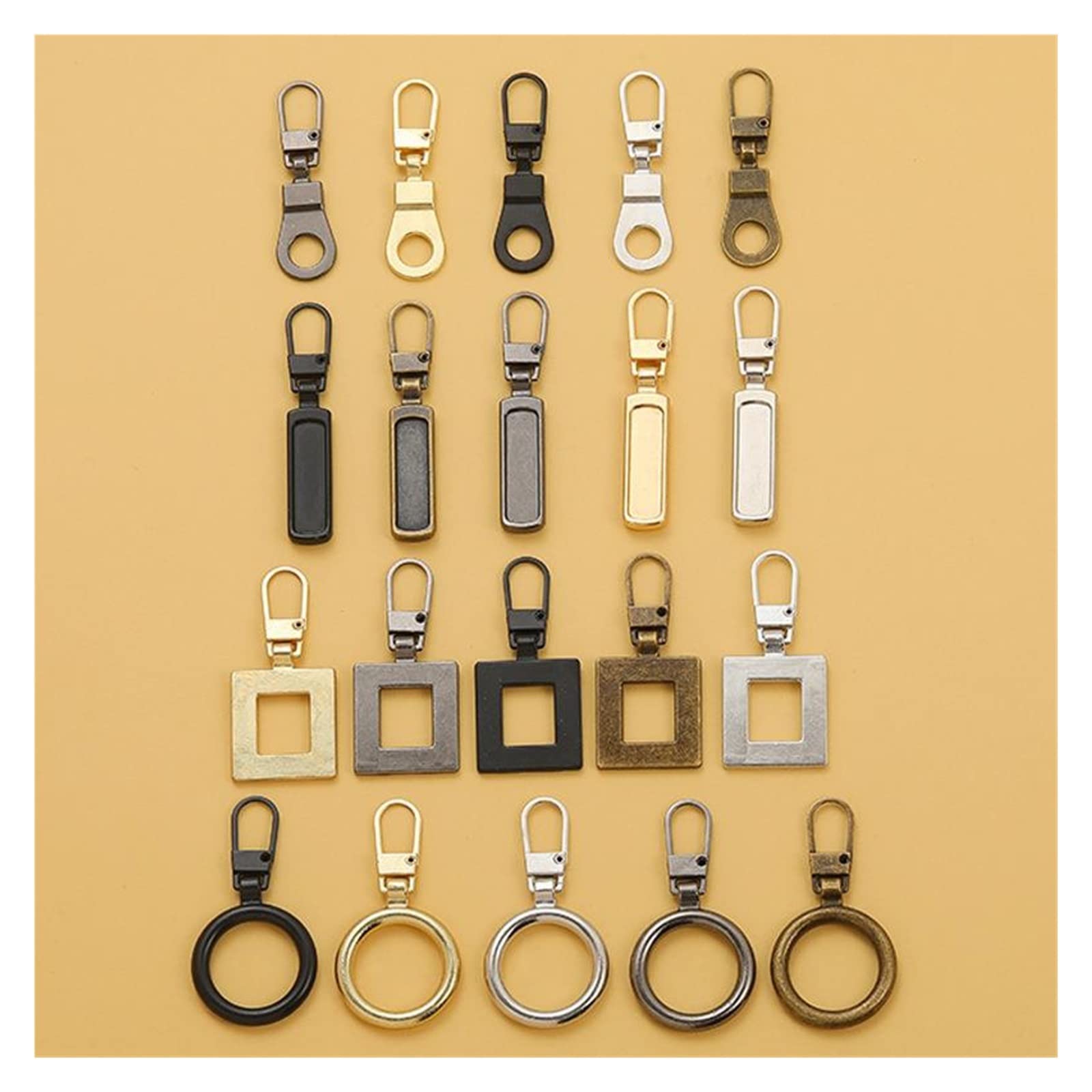 Pulls for Nylon Cewki zamki błyskawiczne metalowe 5 szt. Odpinany metalowy ściągacz do zamków błyskawicznych uniwersalny zestaw do natychmiastowej naprawy suwaków zamków błyskawicznych zestaw do napra