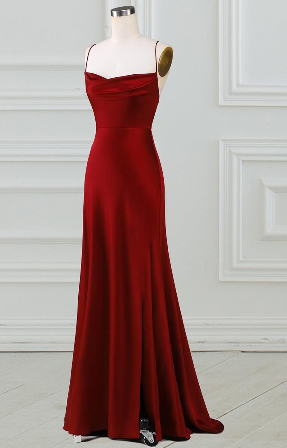 Corset Bridesmaid Dresses for Women Cowl Nack Satin Prom Dress Mermaid Long Formal Evening Party
