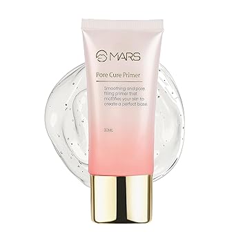 MARS Pore Cure Primer, Smooth Base, Long Lasting Makeup Primer with Oil Control, 30ml