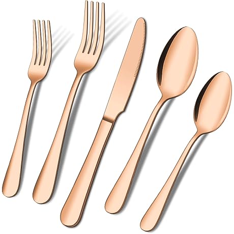 20-Piece Matte Copper Silverware Set: Enhance Your Dining Experience