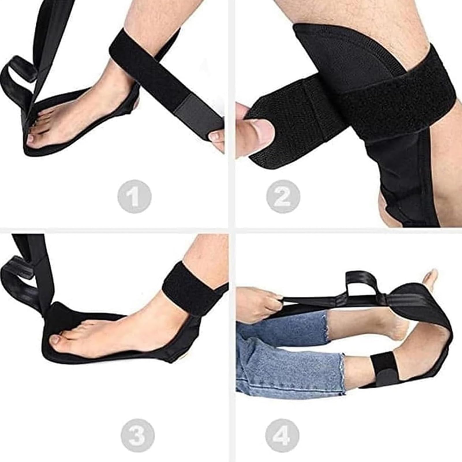 Fascia Per Stretching Delle Gambe,Fascie per Stretching e Allungamento - Cintura per Stretching di Gambe e Muscoli Posteriori per Allenamento a Casa, Pilates, Ginnastica - Adatta a Donne e Uomini