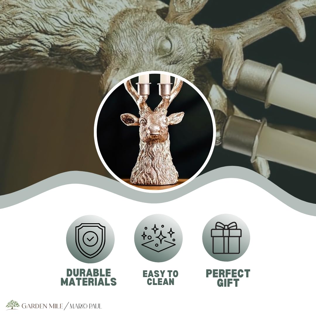 Kersthanger hert met gewei | Polyresin | 10cm | It's all about Chri