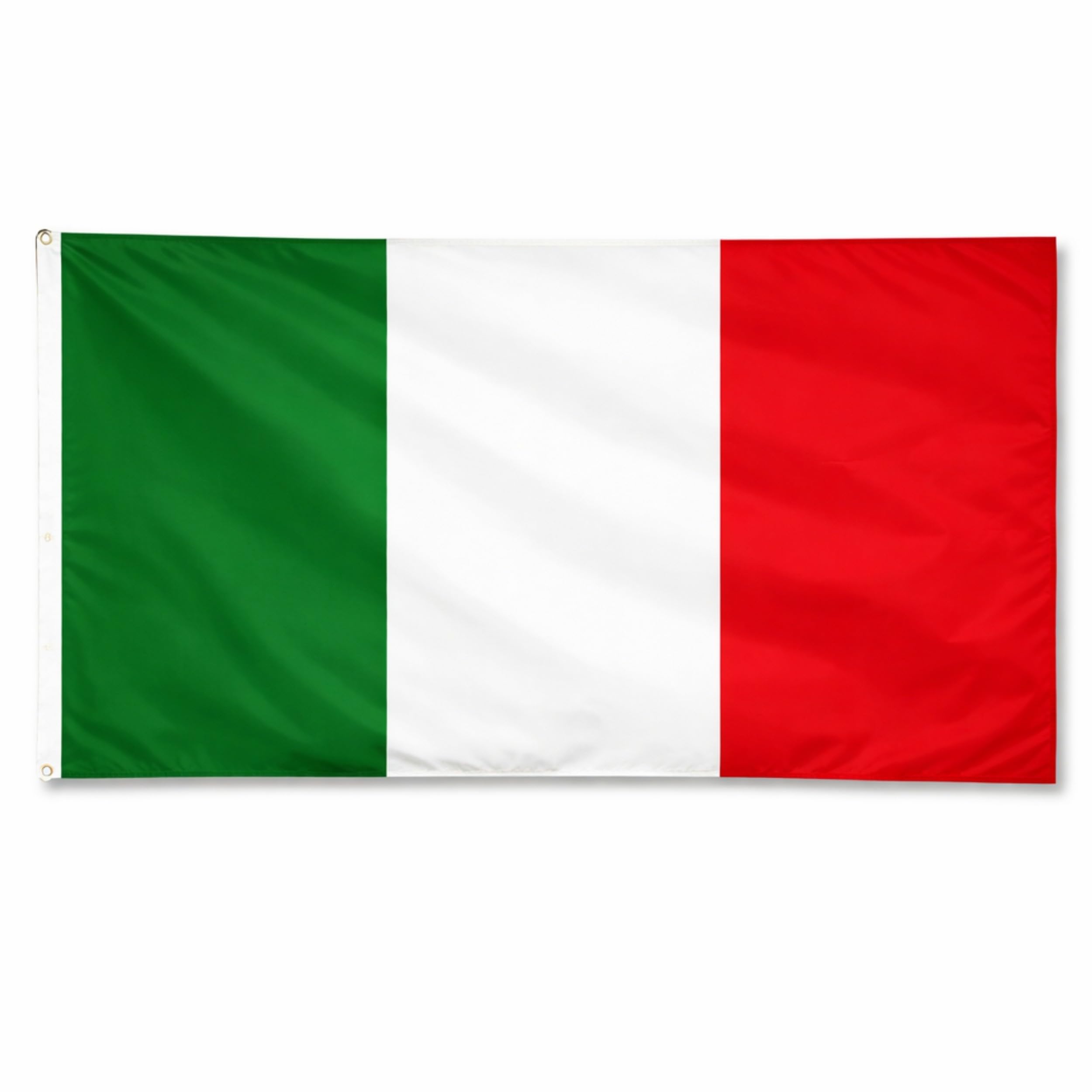 Italy Flag 5ft x 3ft with Brass Eyelets – Polyester Italian Flag Banner for Football Matches, Six Nations Rugby, Home & Garden Display — image 1