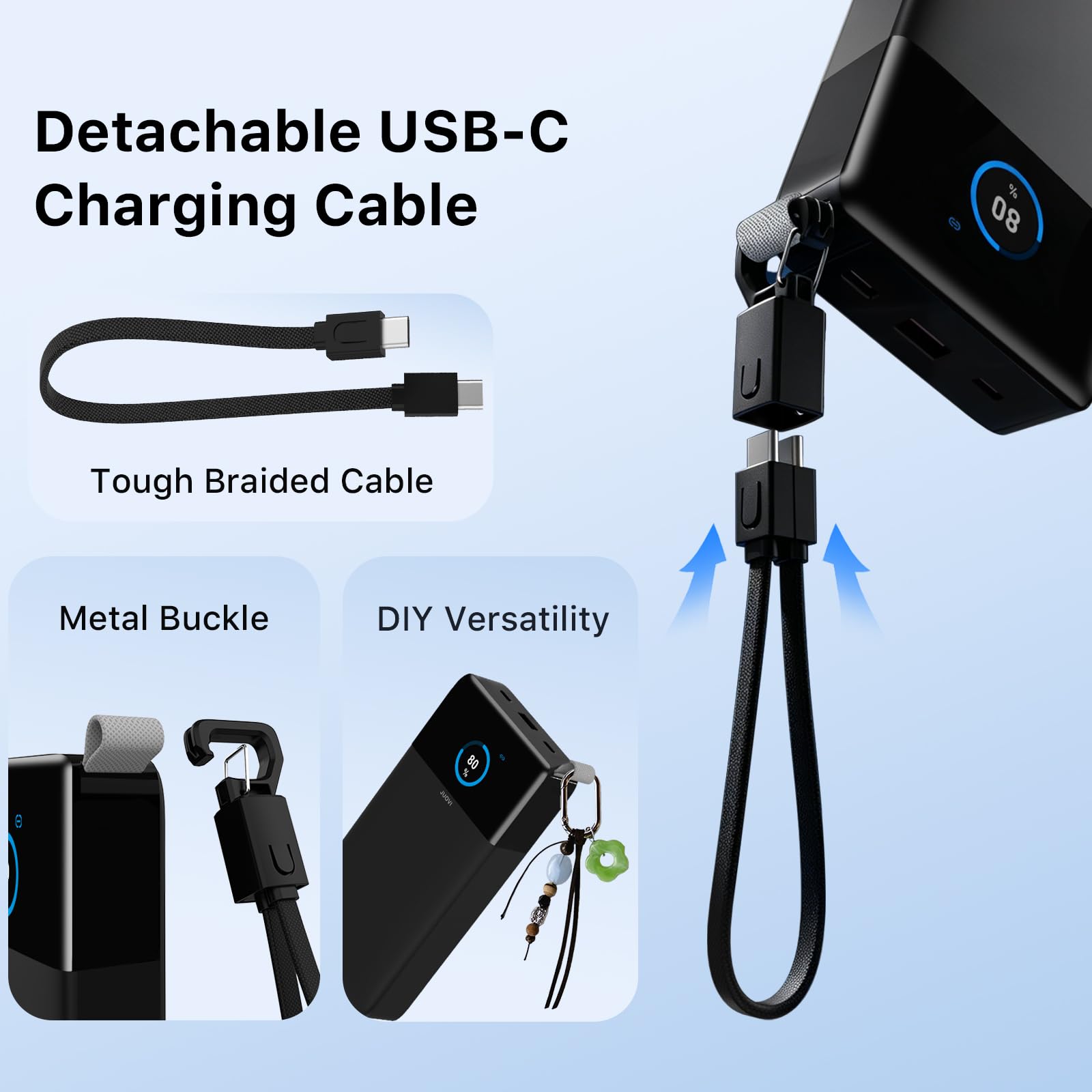 JUOVI Batteria Esterna per Computer Portatile 222W Power Bank 25000mAh