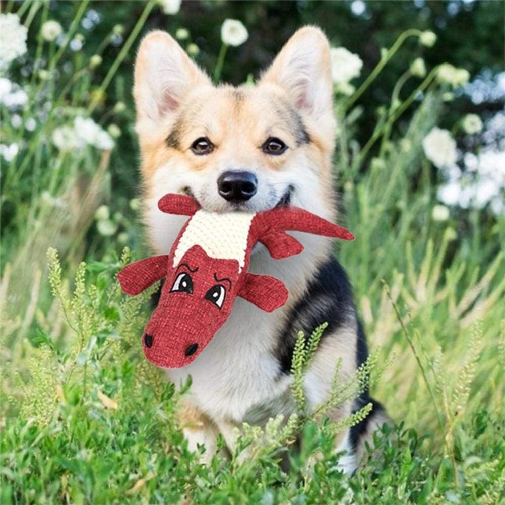 MU Kreative Haustier Hund Spielzeug Leinen Plüsch Krokodil Tier Spielzeug Hund Kauen Quietschende Geräusche Spielzeug Reinigung Zähne Liefert Haustier Zubehör Pet Toy,Grün