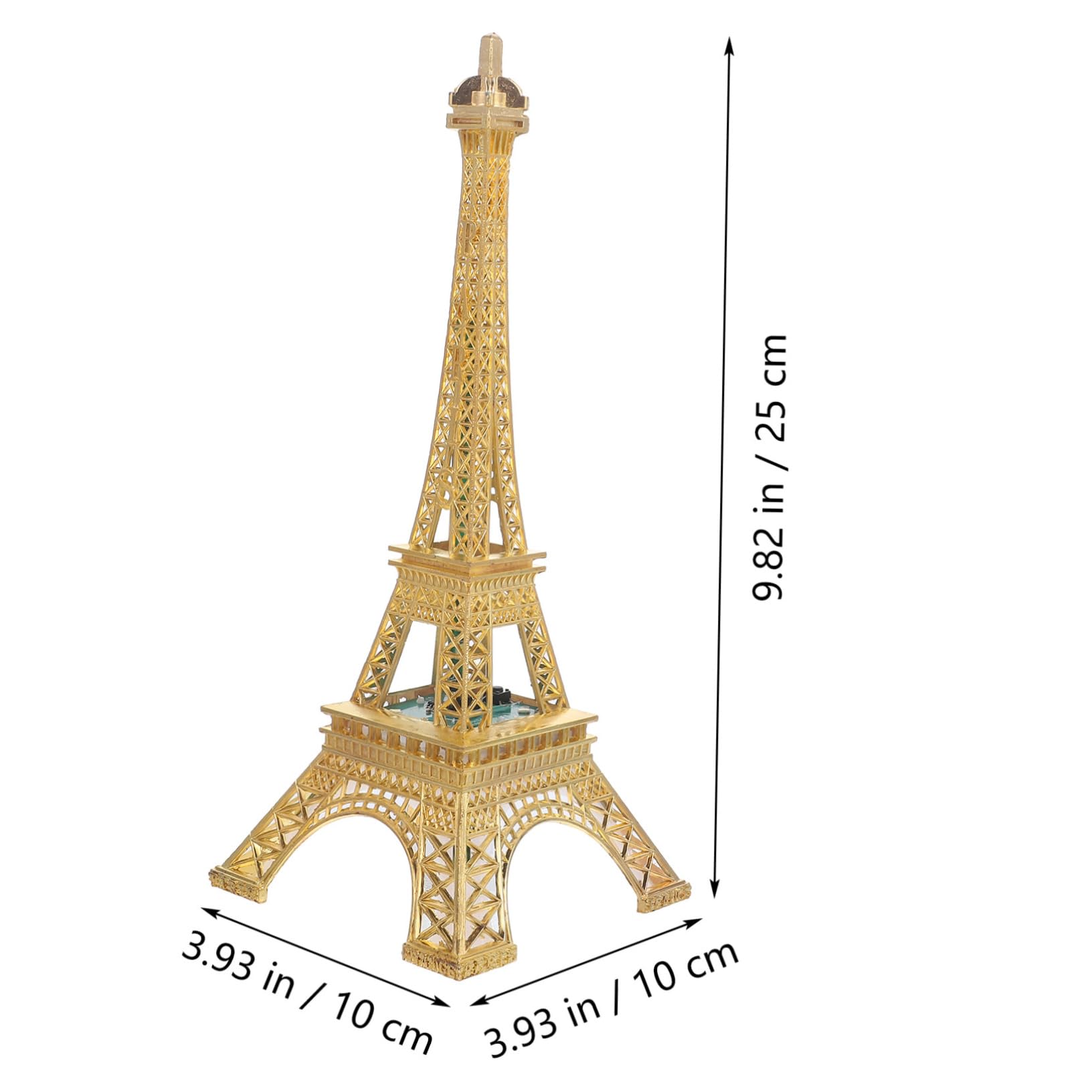 SOLUSTRE Metal Eiffel Tower Model LED Light Figurine Unique Decorative Craft Ornament for Home Decor Creative Table Centerpiece Stylish Idea
