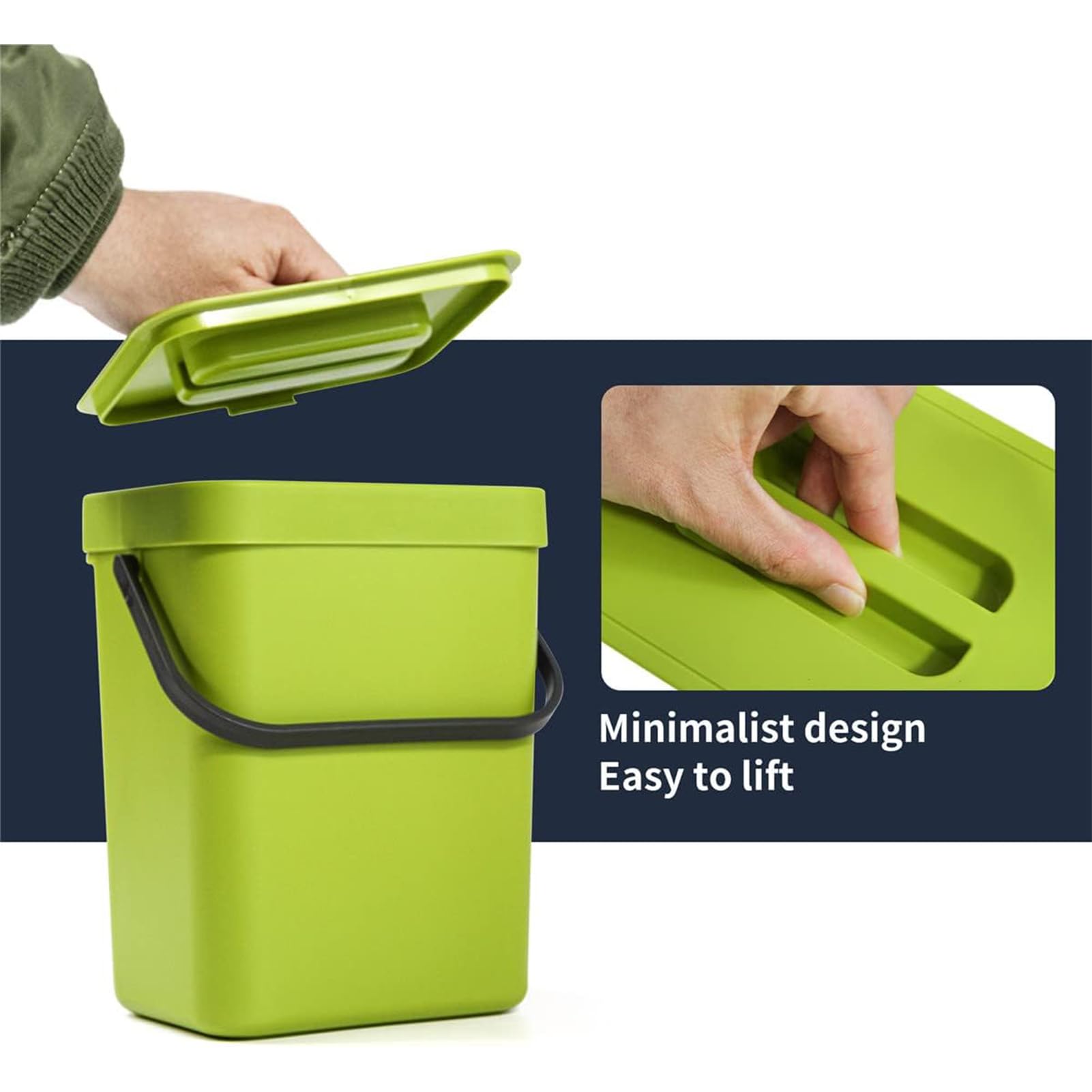 secchio per comode in acciaio inox con coperchio 5 litri - RAM