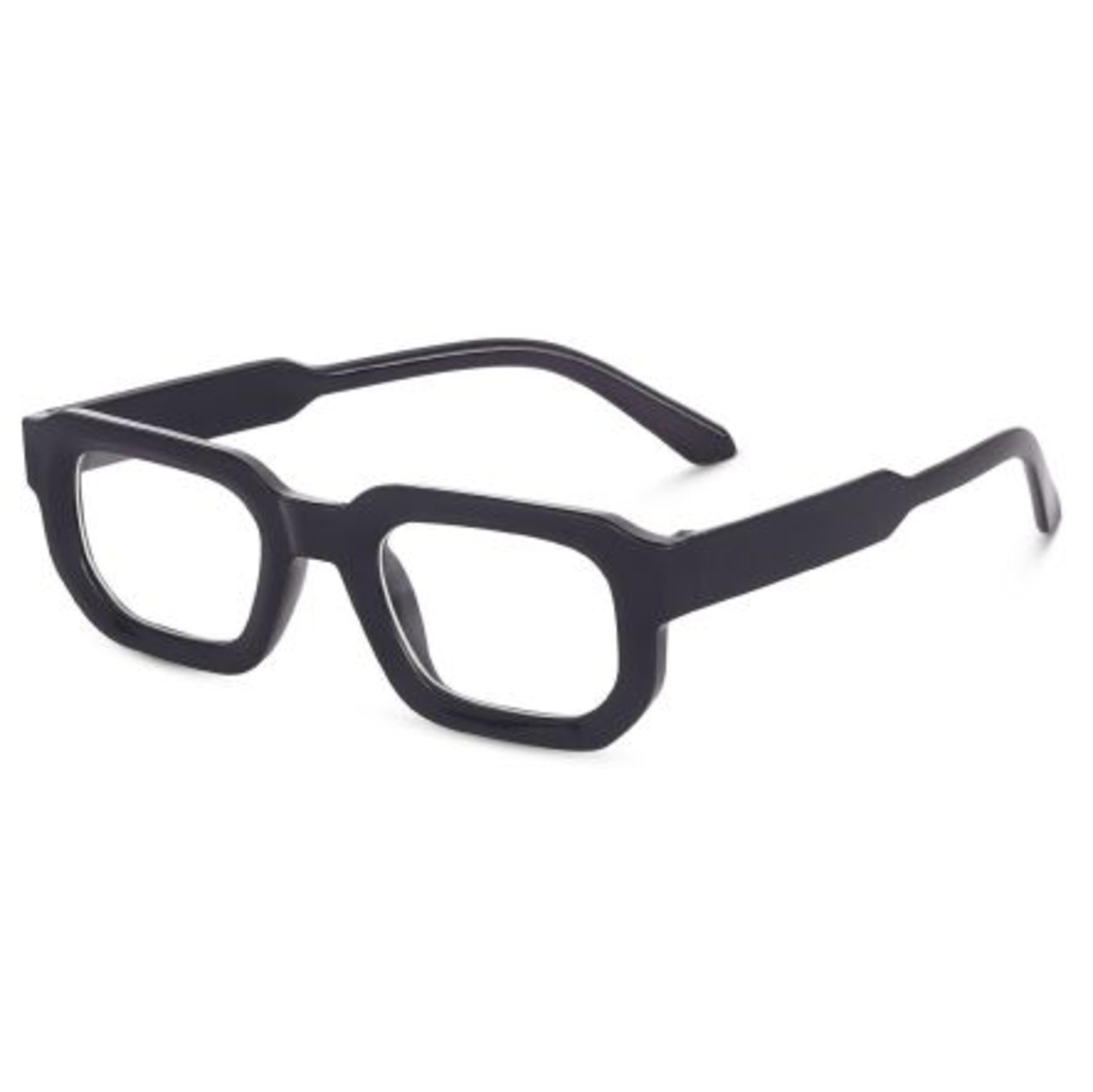 spadeaces Retro Rectangle Sunglasses for Unisex, Transparent Pink Frame with Gradient Brown Lenses-picture-17