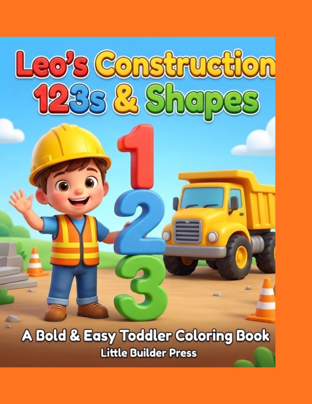 Leo's Construction 123s & Shapes: A Bold & Easy Toddler Coloring Book
