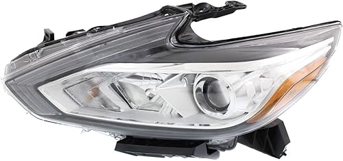 Miniatura 1 de Partswich Nuevo montaje de faros delanteros halógenos cromado con O DRL para NISSAN DATSUN ALTIMA SDN 2016 2017 2018 conductor delantero izquierdo