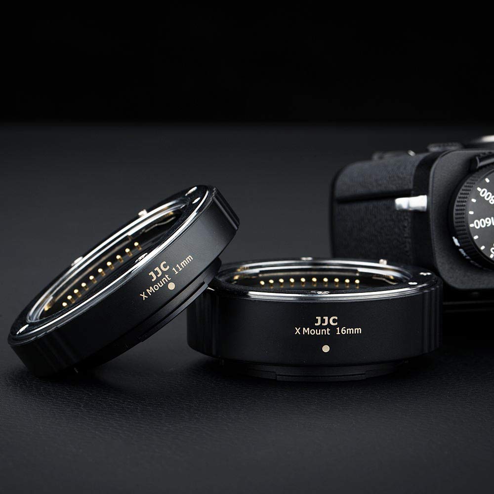 JJC - Tubes D’extension Macro Autofocus 11mm + 16mm Pour Appareils Photo Fujifilm X (X-T30, X-T3, X-H2S, Etc.) | Set Pour Macrophotographie Et Gros Plans