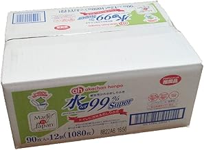 Nikitea 赤ちゃん本舗 【新しくなりました！】 水99%Super トイレに流せるおしりふき 90枚×12個