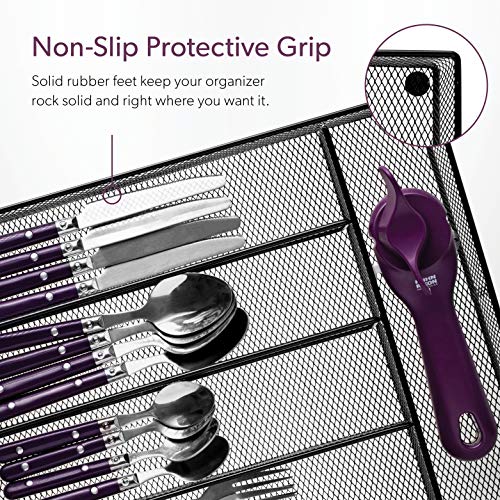 image for Cutlery Tray by Mindspace, 5 Compartments Kitchen Utensil Drawer Organ