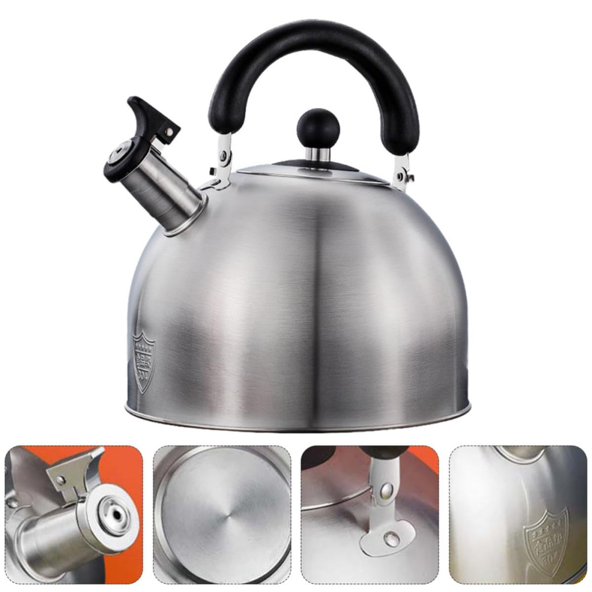 Tetera Silbante de Acero Inoxidable de 3 L para Cocina y Hogar