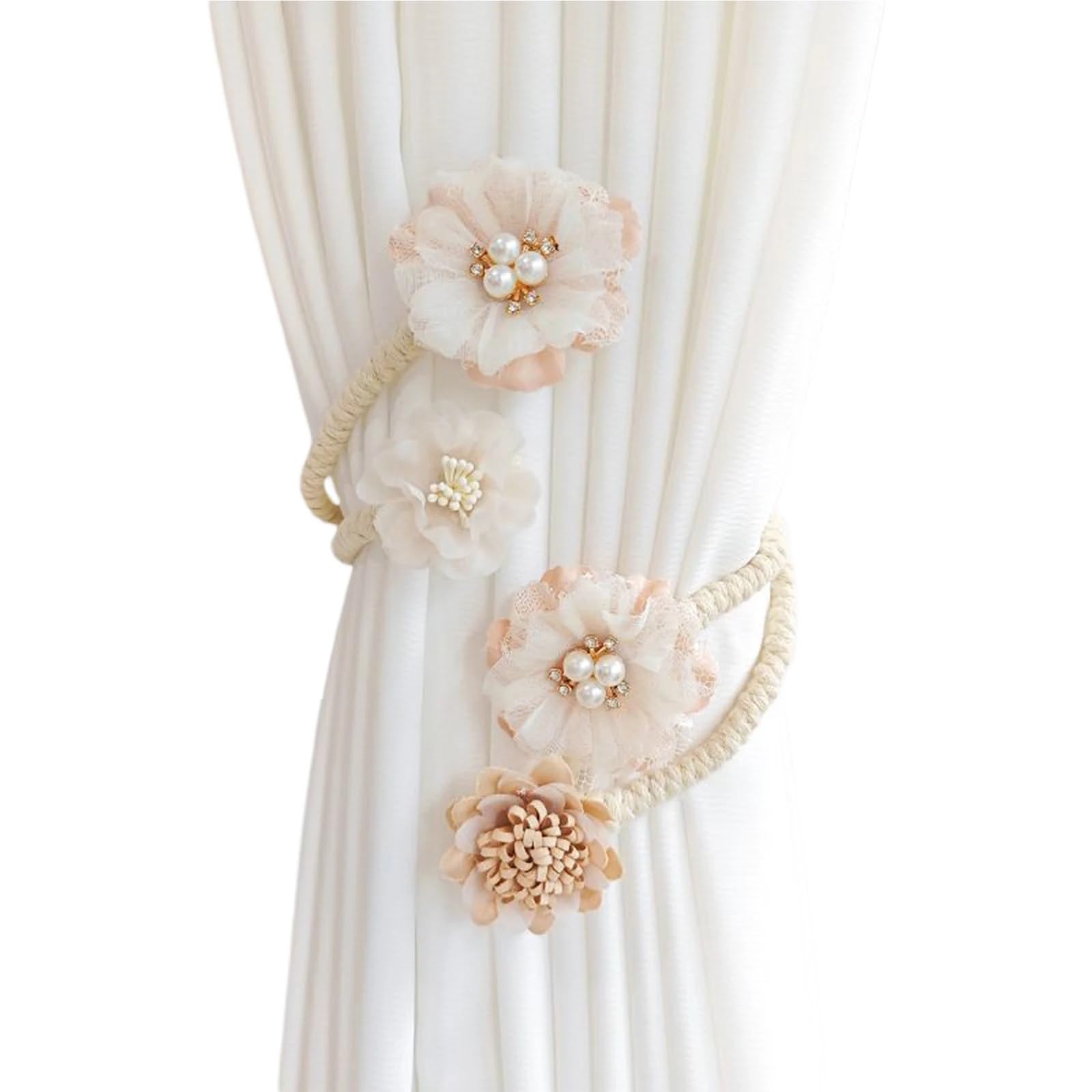 Curtain Tie Backs Curtain Tieback Rope Holder Tie Back Holdback(Pink)