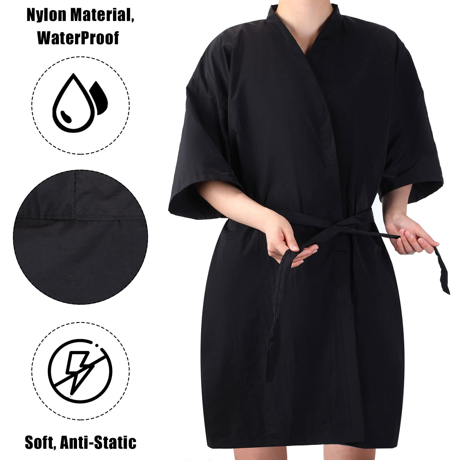 Pasimy 10 Stück Salon Client Kleid Friseursalon Kittel Umhang Haarschnitt Umhang Salon Roben für Friseur Salon Schürze Abdeckung für Stylisten