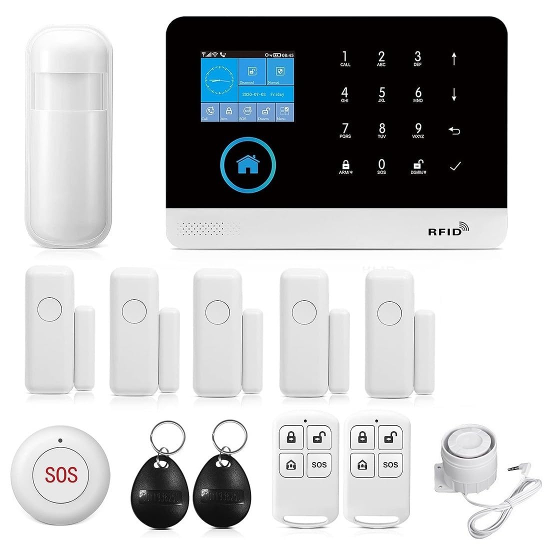 Buy PGST WiFi+GSM/4G Home Smart Alarm Security System Kit,DIY Wireless Burglar Alert System Anti