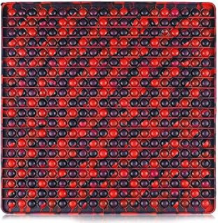 Huge Big Giant Pop Fidget It 400 Bubbles Sensory Toy For Stress Relief Popping Pop Pops Poppers It Sensory Cute Autism Toy Super Big Extra Large Giant Mega Popit Popitsfidgets Figetget (Red)