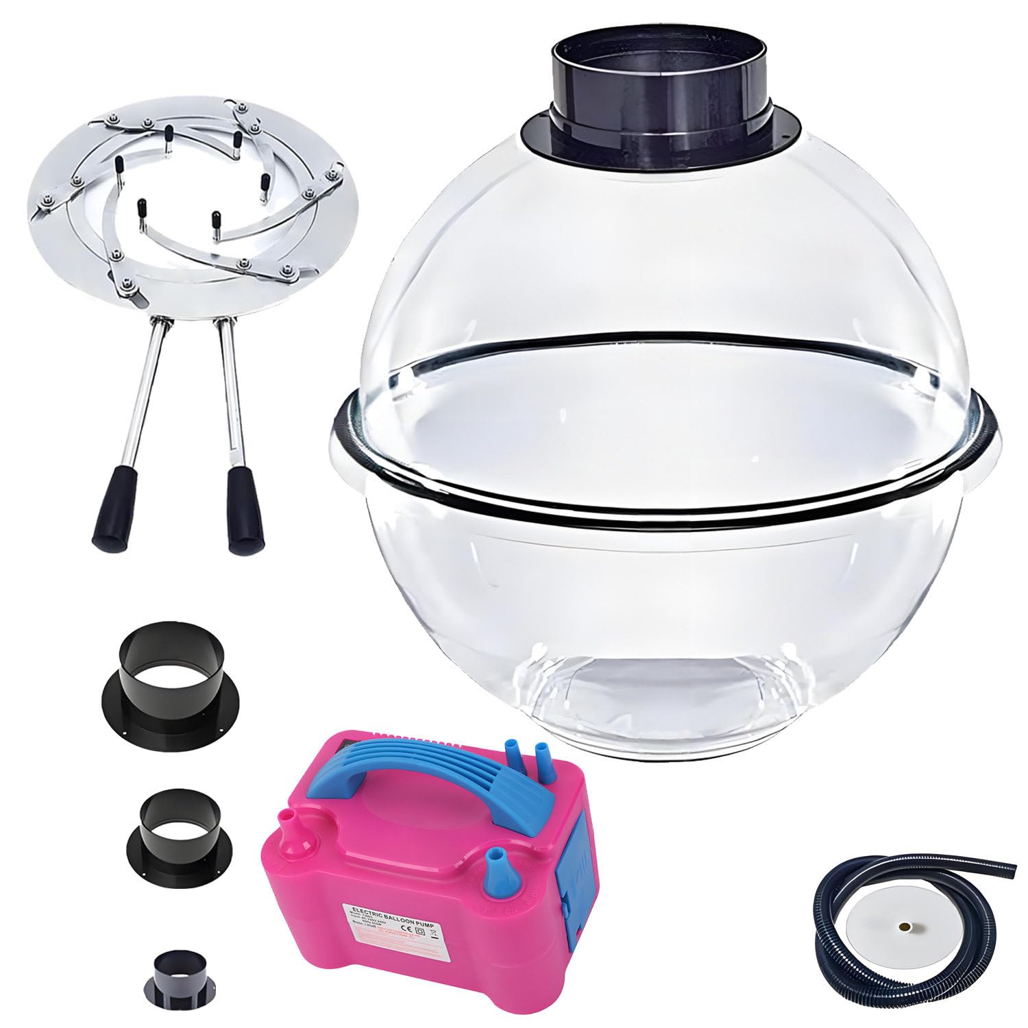 CelyToe Balloon Expander & Stuffing Machine -Balloon Stuffing Machine Kit, Electric Pump, Non-Slip Pads, High-Transparency Acrylic for Party Gift Filling W/flaringtool