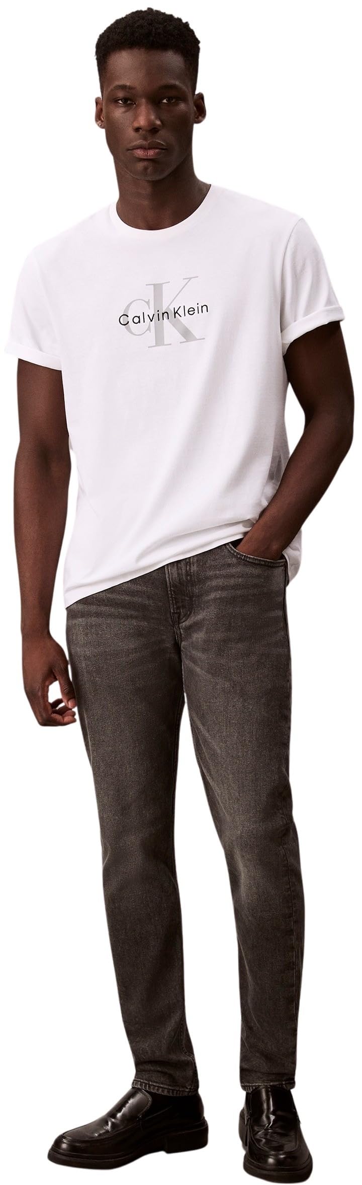 Calvin Klein Men’s Taper Hearst Grey Slim Fit Jeans, Grey (Hearst Grey), 34W/30L